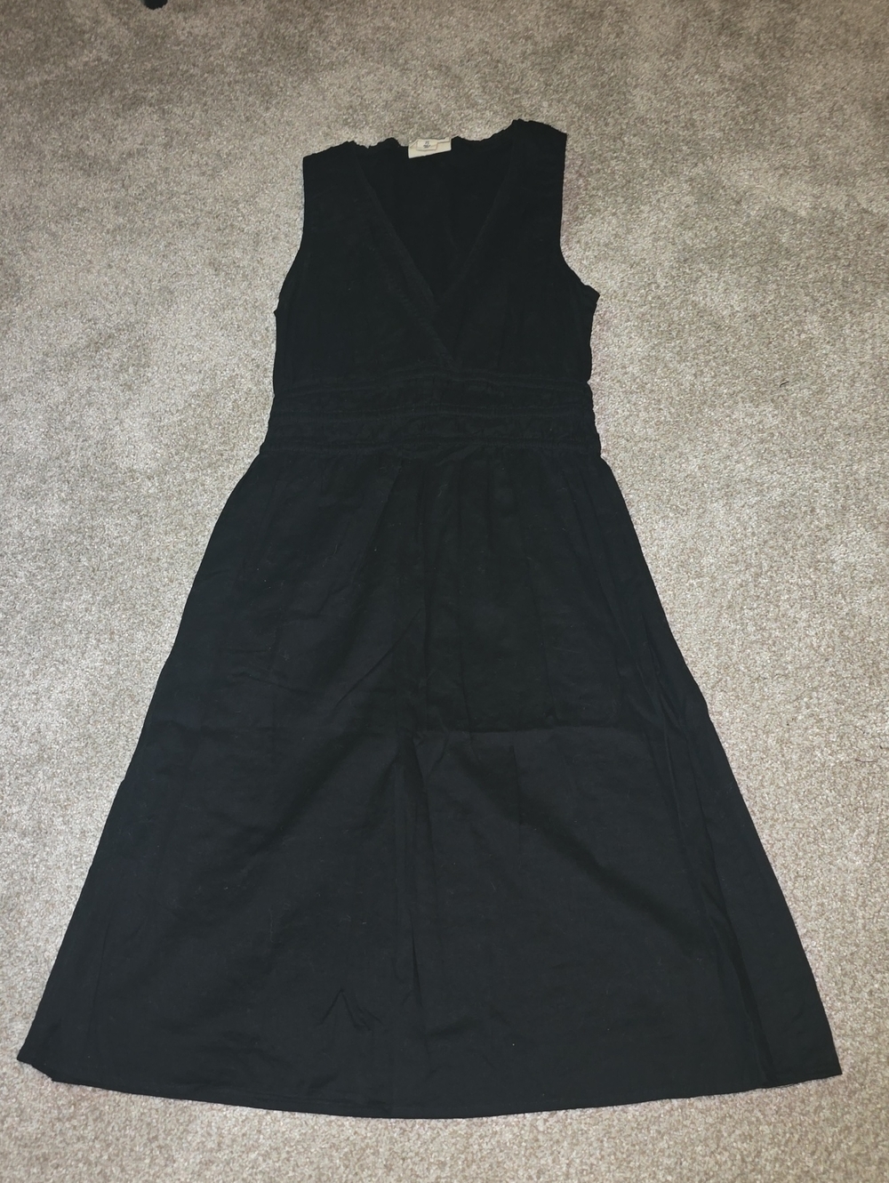 Converse Black Sleeveless V-Neck A-Line Dress